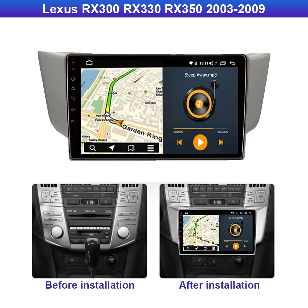 Автомобильный мультимедийный плеер Roader Android 10 0 автомобильный DVD для Lexus RX300 RX330 RX400H