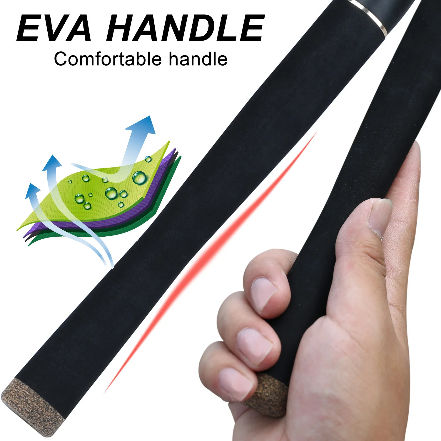 Sougayilang Casting Spinning Fishing Rods Carbon Fiber 2.1M Lure Rod Freshwater SaltWater Portable Travel Tackle | Спорт и