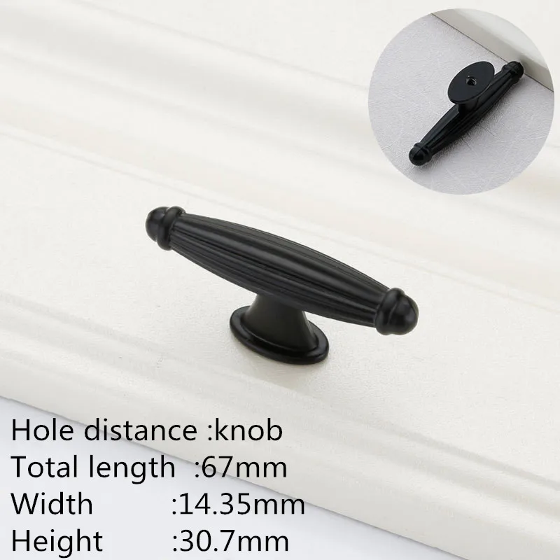 3-knob KK&FING Американский Черный твердый алюминиевый сплав дверные ручки шкафа кухонный шкаф ручки для выдвижных ящиков оборудование для обработки мебели - Цвет: 3-knob