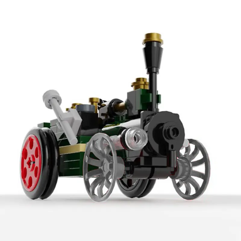 

High-Tech Model Classic Creativity City Retro Steam Car Compatible With 82 Piece Puzzle Building Block Toy Children Birthday