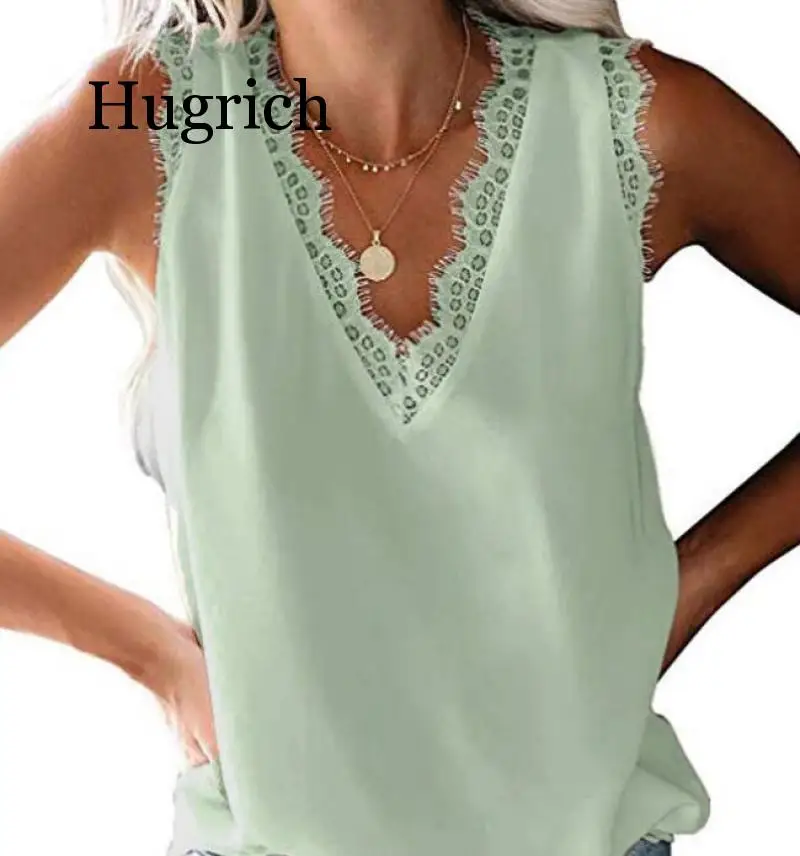 Женская кружевная майка с V-образным вырезом Белый/Абрикосовый/белый топ