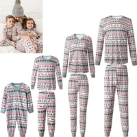 xmas matching family outfits new years mom and dad baby kid clothes print sleepwear nightwear christmas pajamas sets