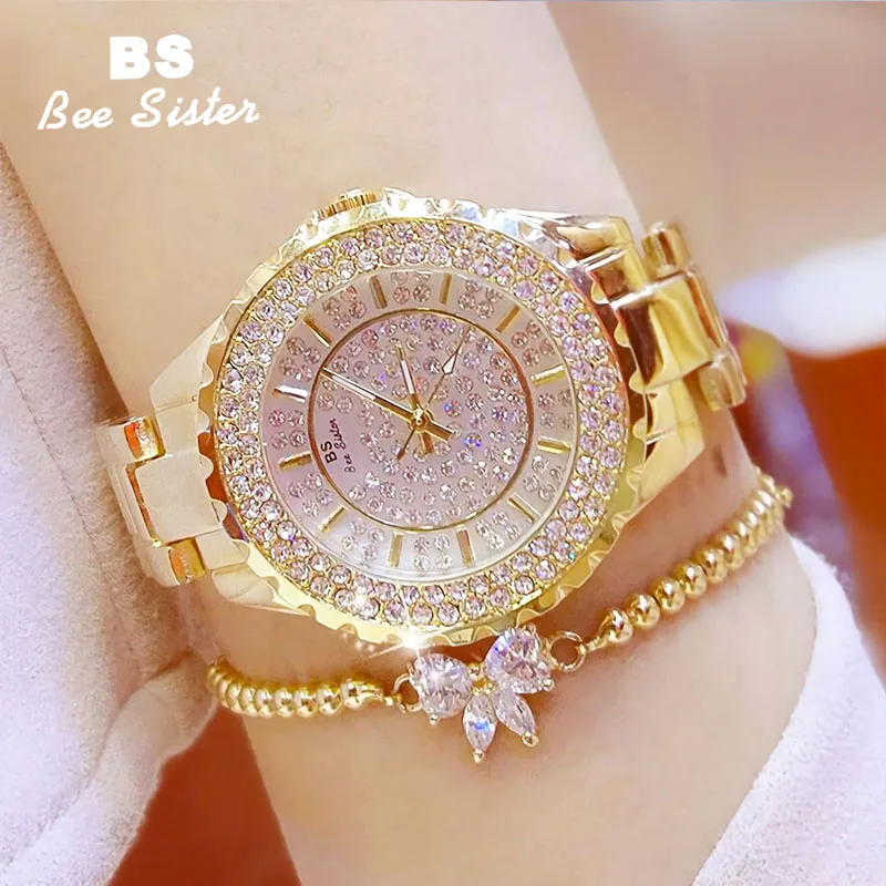 

Women Watches Rose Gold Luxury Brand Diamond Quartz Ladies Wrist Watch Stainless steel Clock Female Watch relogio feminino 2019