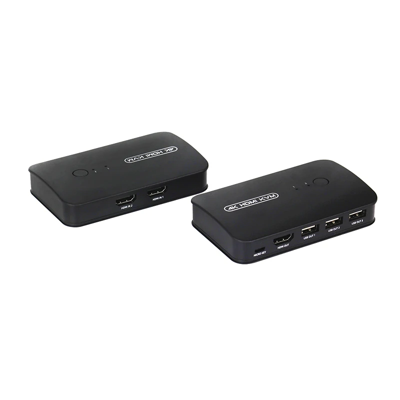

HDMI-compatible KVM Switch with Extender 1080p Share 2xUSB Disk Monitor Printer Keyboard Mouse for 2 computers