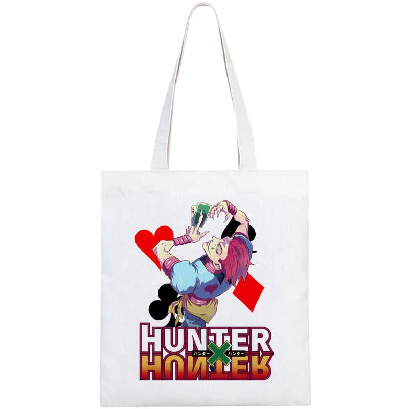 

Сумка для покупок Hunter x Hunter, сумка из переработанного материала, сумка для покупок, искусственная ткань, многоразовая Складная тканая сумка, ...