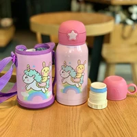 baby feeding cup with cover stainless steel milk thermos for children insulated hot water bottle leak poof thermal cup