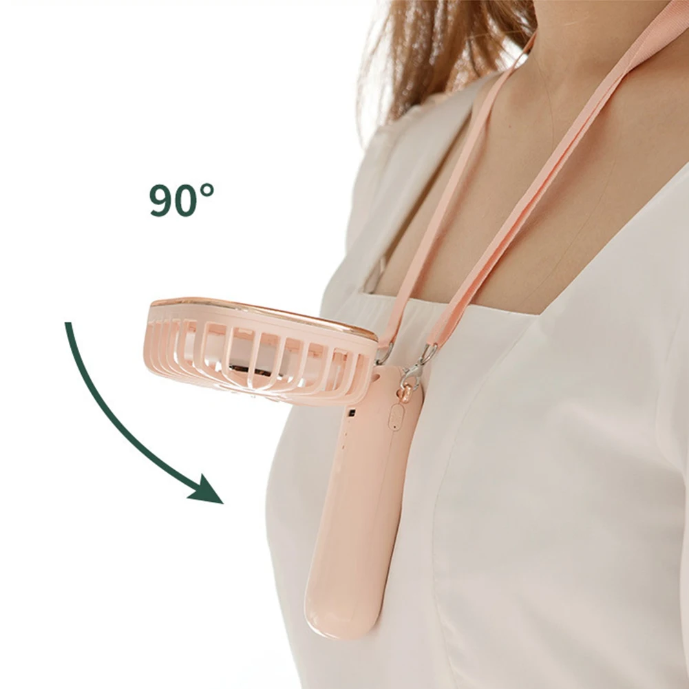 

Portable Electric Neck Fan Cooling USB Rechargeable Foldable Summer Cooler Desktop Table Fan Handheld Adjustable Outdoor Travel