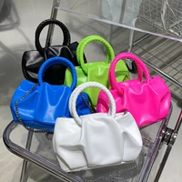 fashion pleated cloud bags for women woven handle womens handbag 2021 chain shoulder crossbody bag small clutch purse tote new