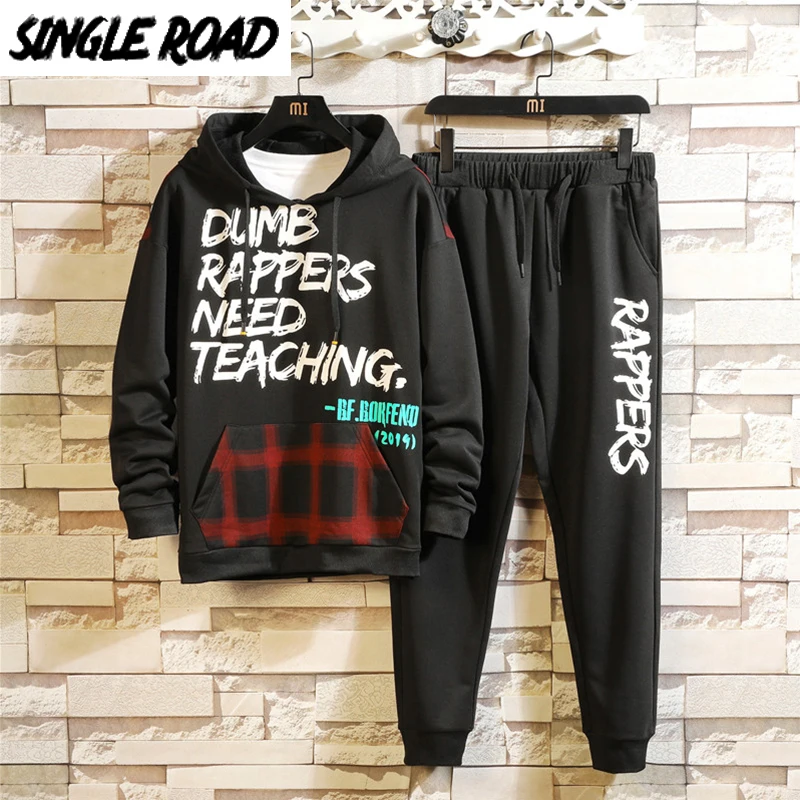 Мужская Японская уличная одежда SingleRoad спортивный костюм спортивная для мужчин