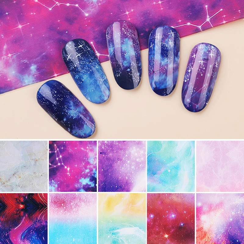 10 шт./компл. наклейки из фольги для ногтей цветок бабочка кружева Водные Наклейки