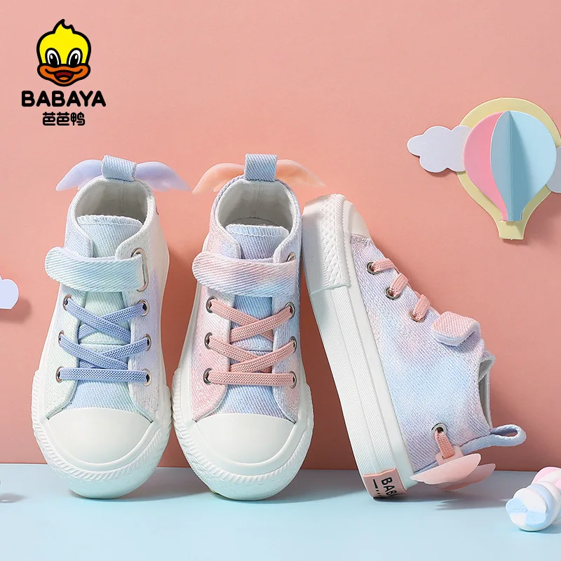 Babaya Children Canvas Shoes Boys Sneakers Breathable 2021 Spring New Cartoon wings Girls Shoes Fashion Kids Sneakers for Girl enlarge