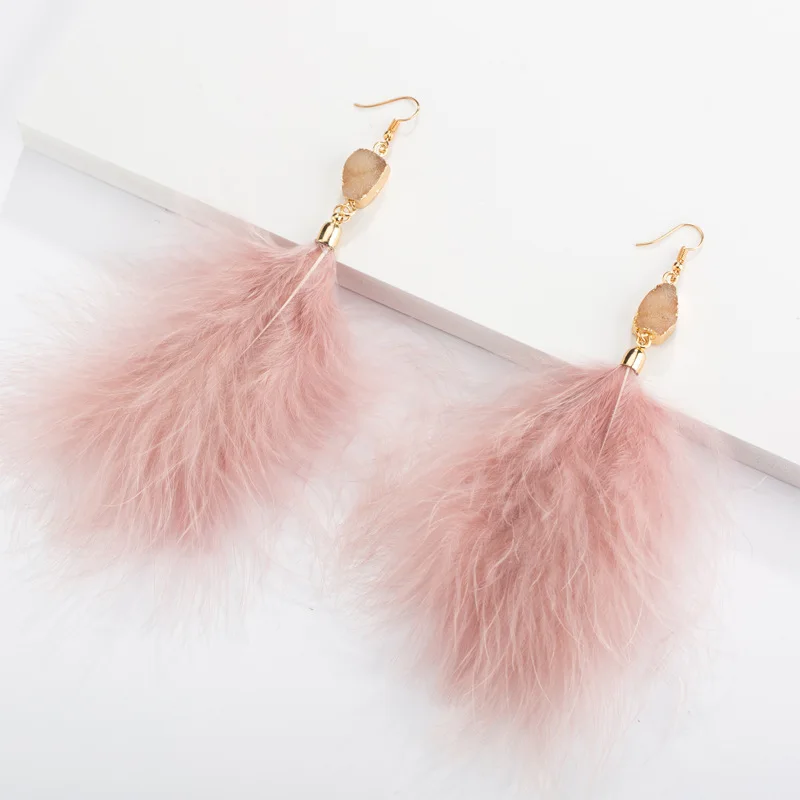 

New Style Ladies Fashion Charm Feather Tassel Earrings Gift Party Best Wholesale