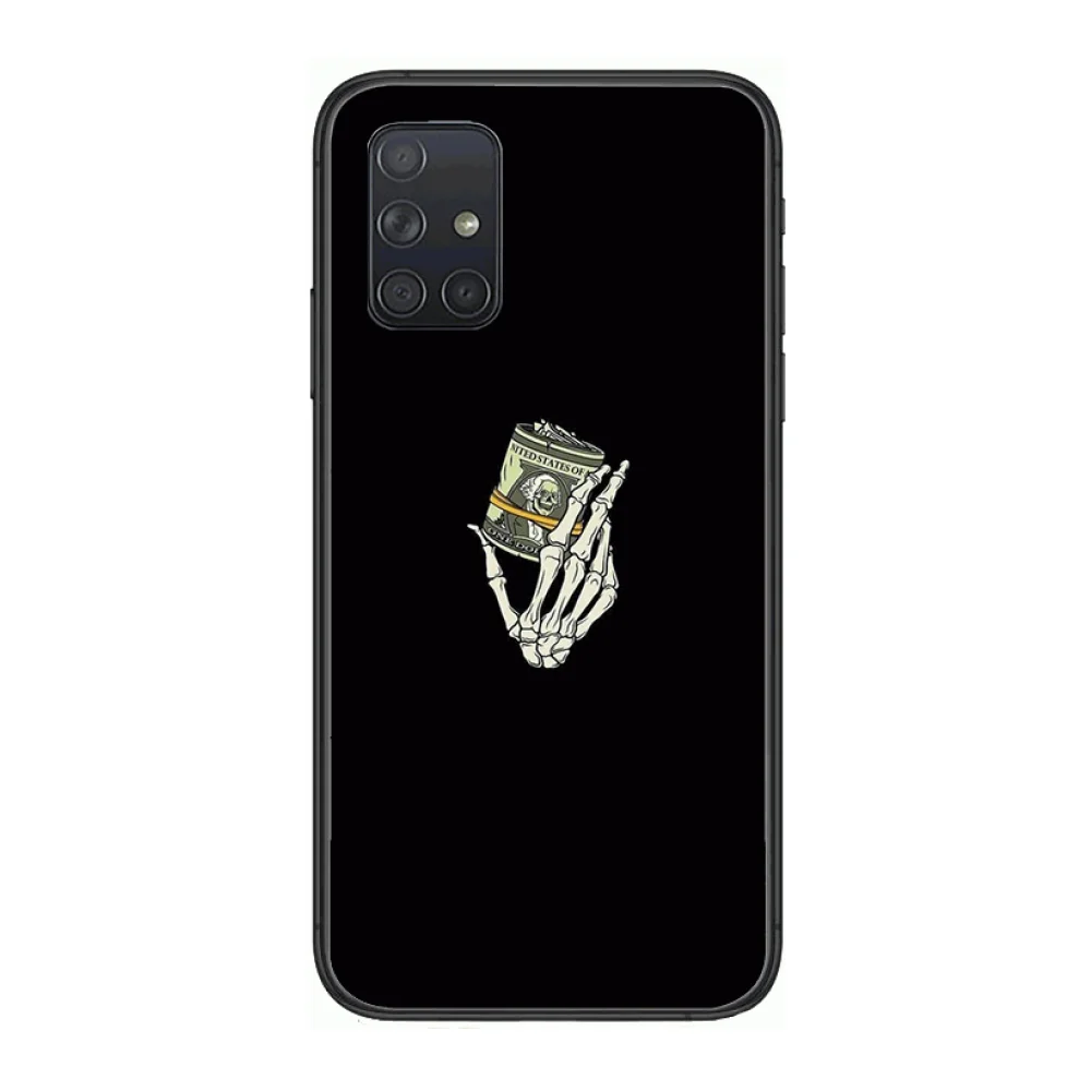 

Funny Skeleton Phone Case Hull For Samsung Galaxy A 50 51 20 71 70 40 30 10 E 4G 5G S Black Shell Art Cell Cover