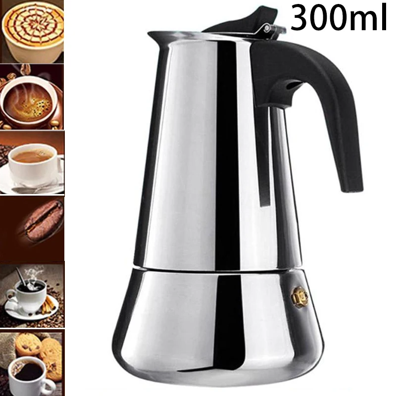 Кофейник из нержавеющей стали подходит для кофейника Moka Espresso Перколятор 100 450 мл