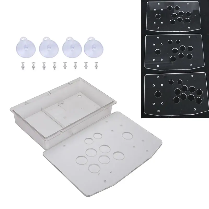 RAC-K500T Clear Transparent Acrylic Panel Flat Case 24/30mm DIY Button Hole Arcade Joystick Kits