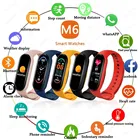 2021 Смарт-часы M6 для женщин и мужчин, спортивный браслет, Bluetooth Смарт-часы с пульсометром, фитнес-трекер для Xiaomi, Apple, Android, часы