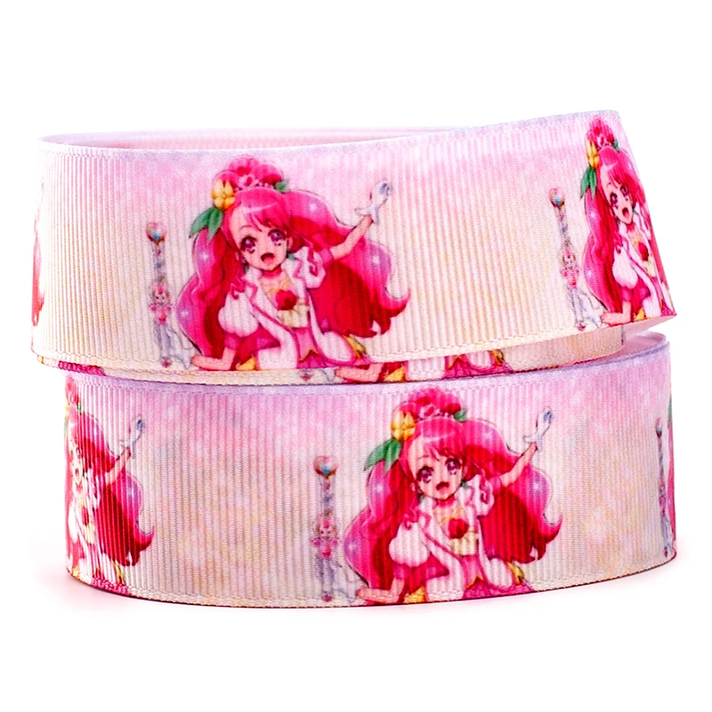 10 ярдов корсажная лента с принтом японской мультяшной девушки разных размеров |