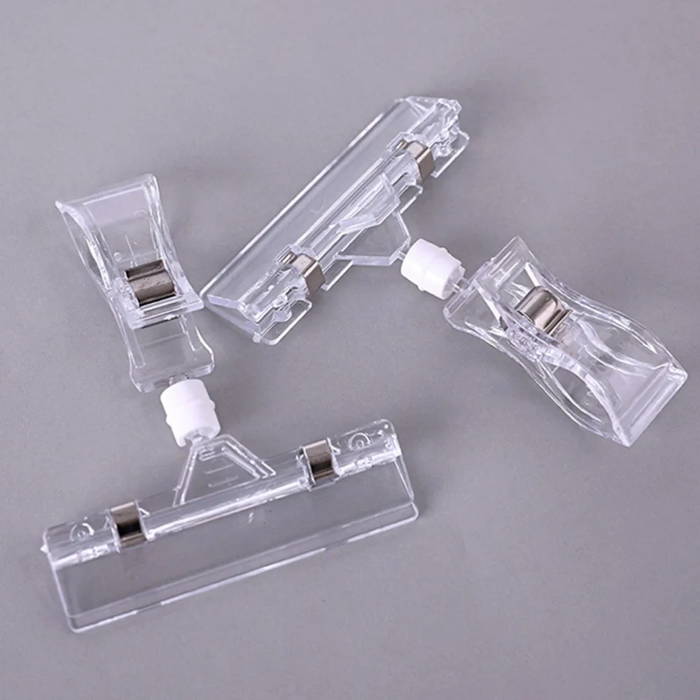

25pcs Supermarket Price Tag Clip Display Clip Transparent Clip-on Holder