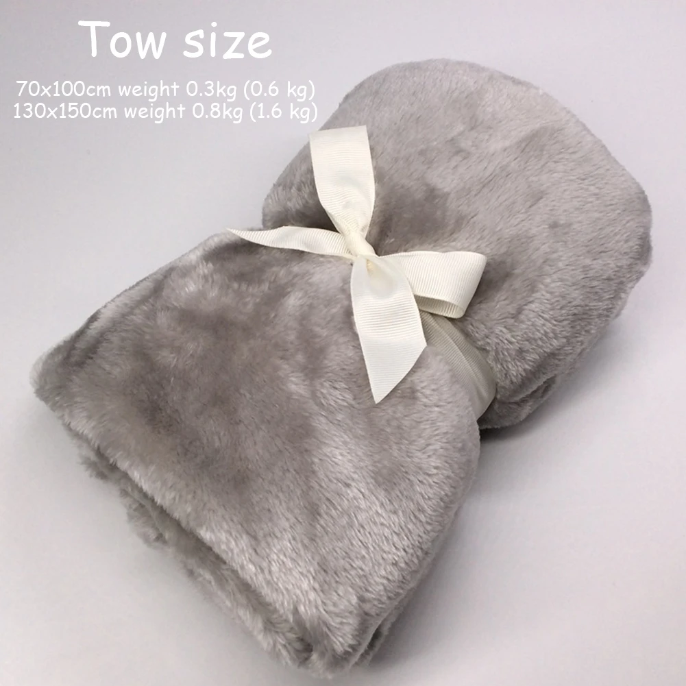 Фланелевое Флисовое одеяло плюшевая мягкая теплая однотонная Манта маленькое