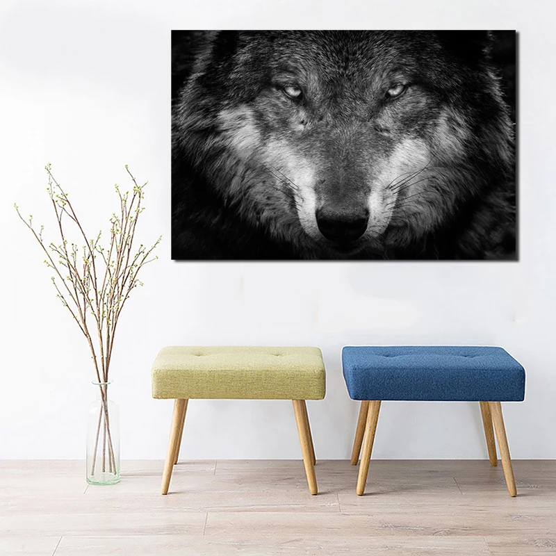 

Wolf Cat Wild Animal Canvas Posters Prints Wall Art Painting Oil Decorative Picture Modern Living Room Nursery Home Decoration
