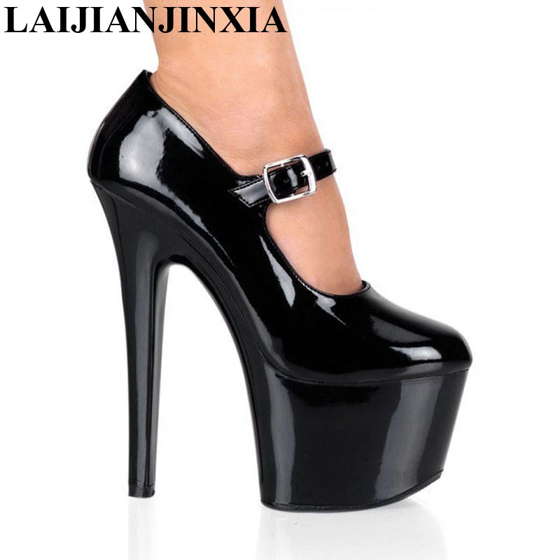 LAIJIANJINXIA 15 см весенние сексуальные черные туфли на высоком каблуке для ночного