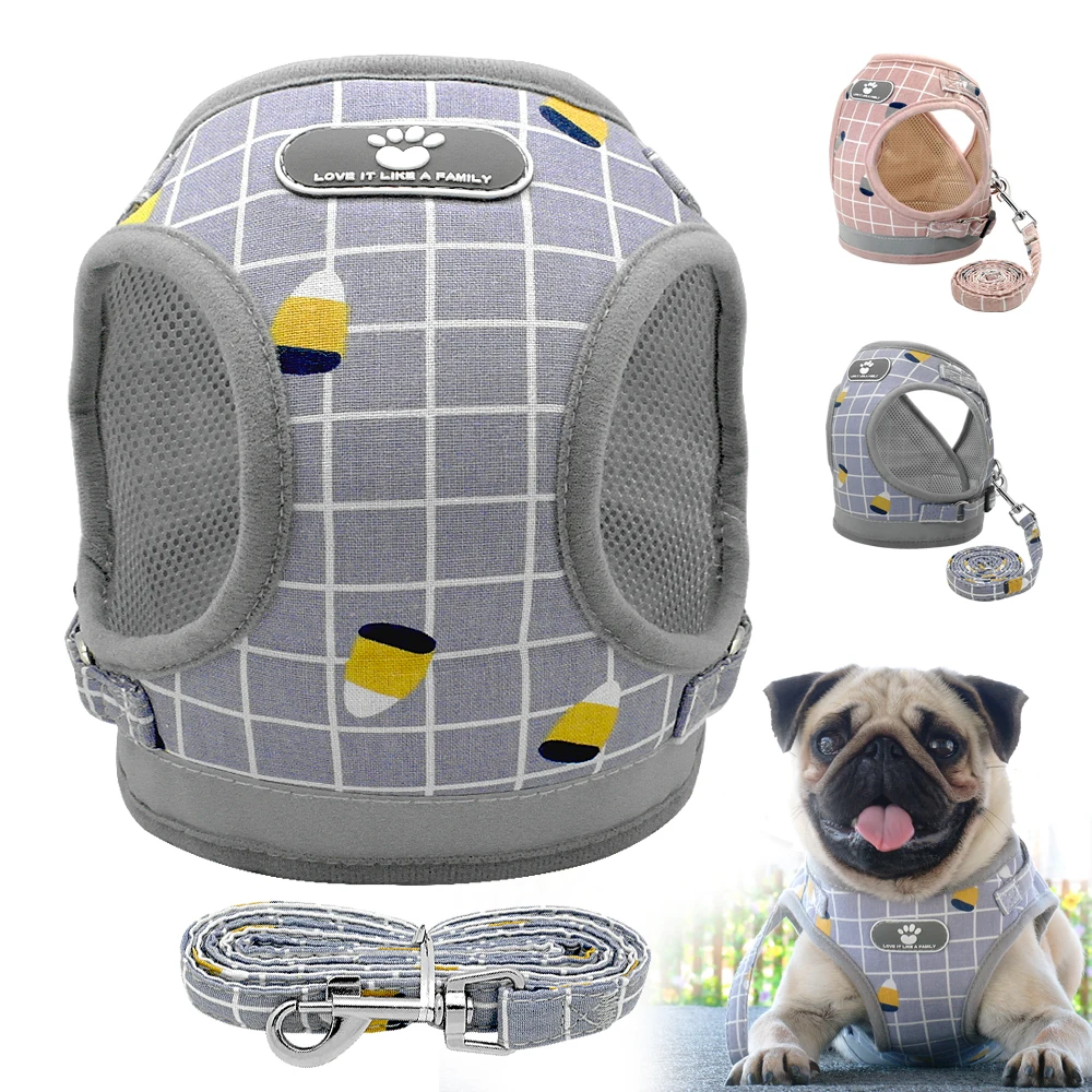 4 стиля поводок для собак мягкая сетка щенков набор мопс французский бульдог