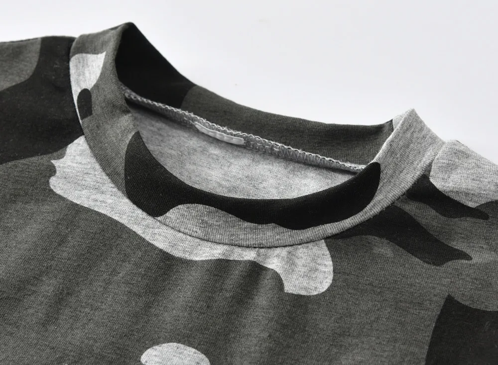 Комплект камуфляжной одежды из 2 предметов для новорожденных мальчиков и девочек