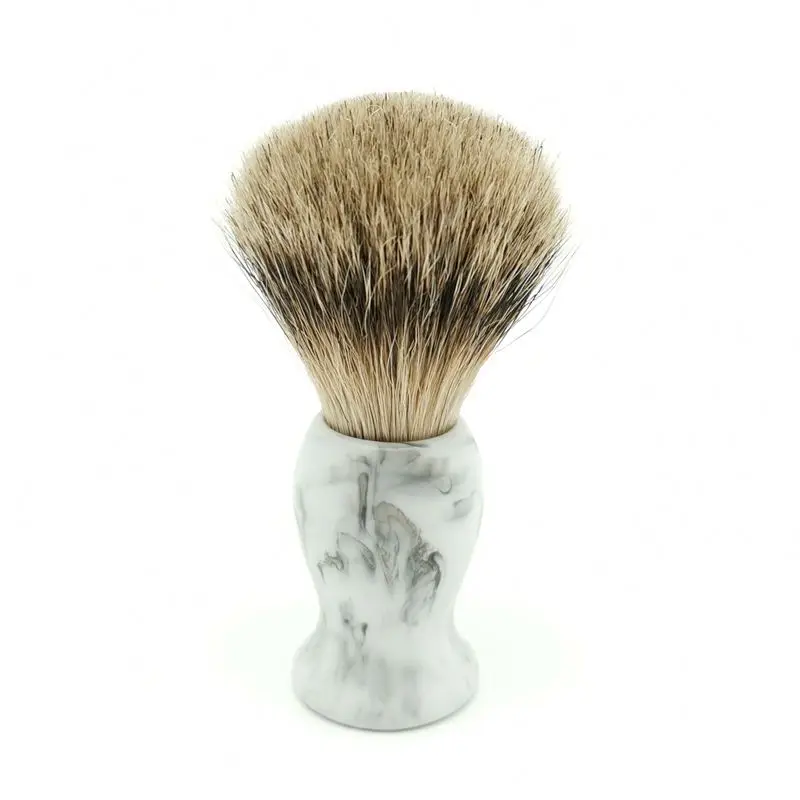 TEYO Silvertip Badger Hair Shaving Brush Perfect for Wet Shave Cream Safety Double Edge Razor Beard Tools