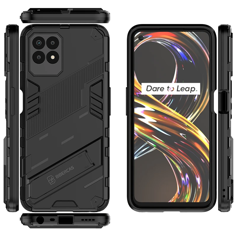Phone Holder Case For Oppo Realme 8i Case Bumper Armor Full Cover For Realme 9 Pro Plus Case For Realme 9i 8i 8 9 Pro GT Neo2 2T