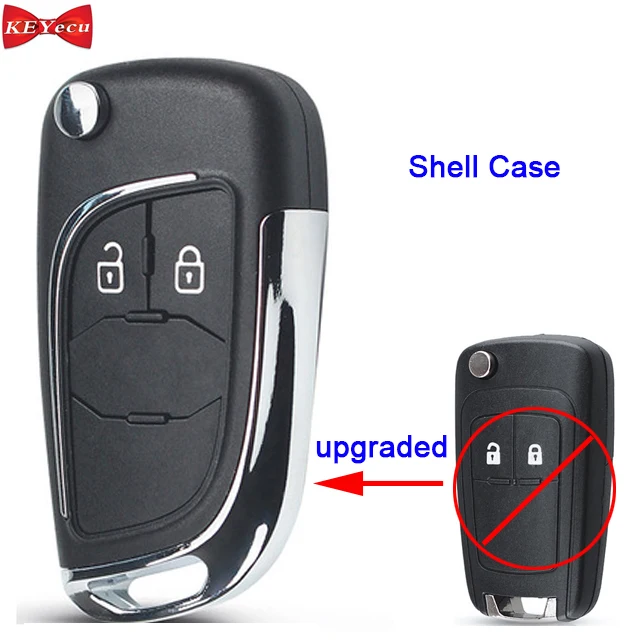 KEYECU для Opel Meriva B Astra J Chevrolet Cruze Equinox Impala Malibu GMC Buick Улучшенный чехол дистанционного
