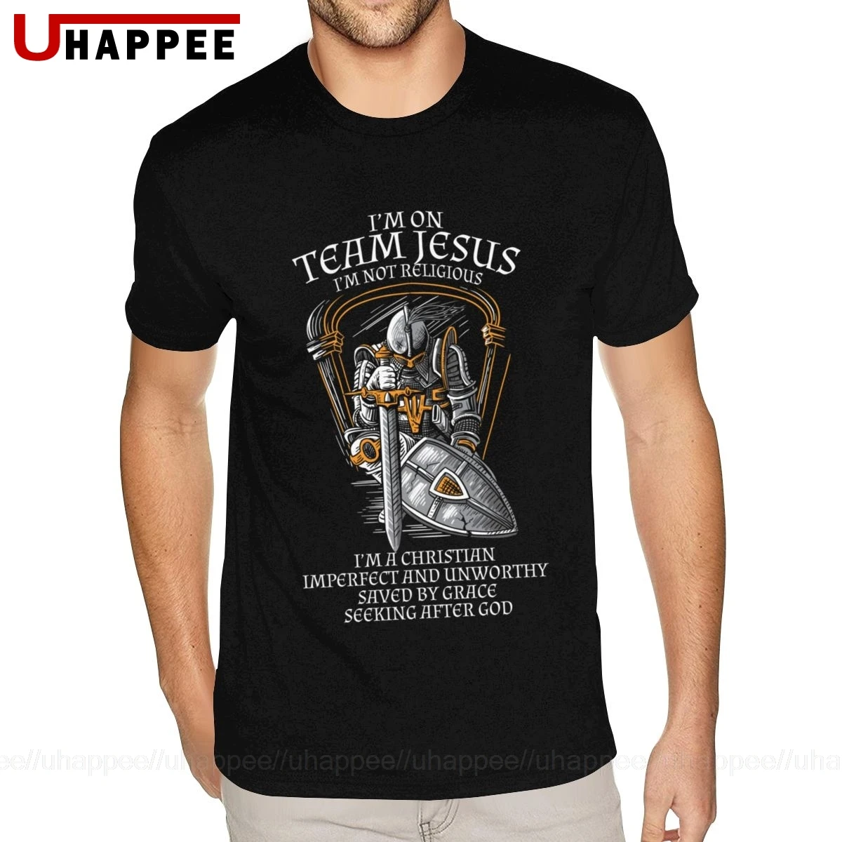 Недорогие мужские футболки Knight Templar Crusader белая футболка с короткими рукавами и