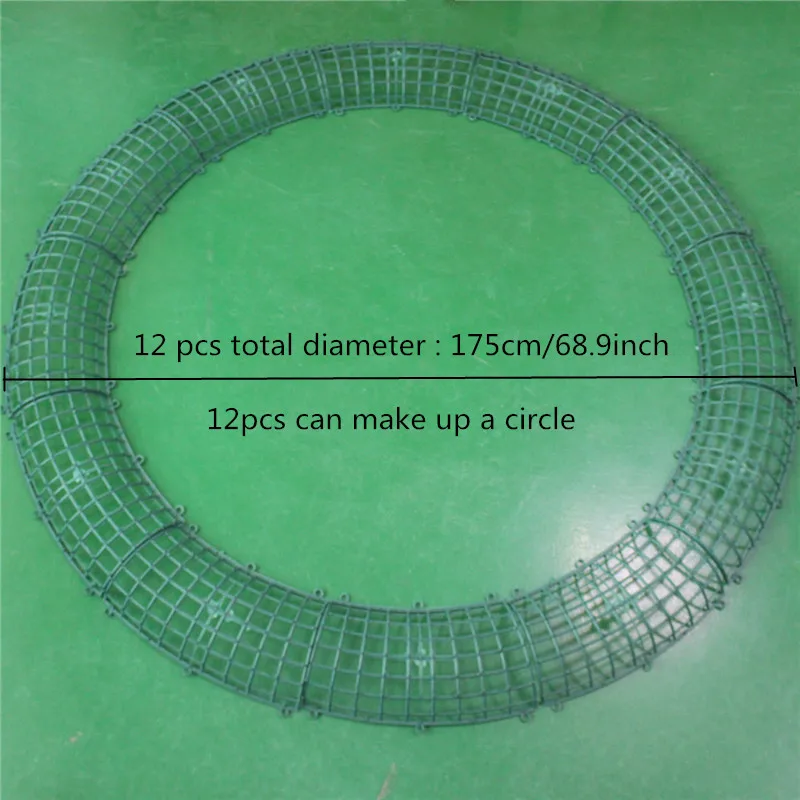 

DIY Outdoor Lawn Flowers Row accessories Vine Plant holder Plastic Circle Frame For Wall Arches Door Windows Backdrop