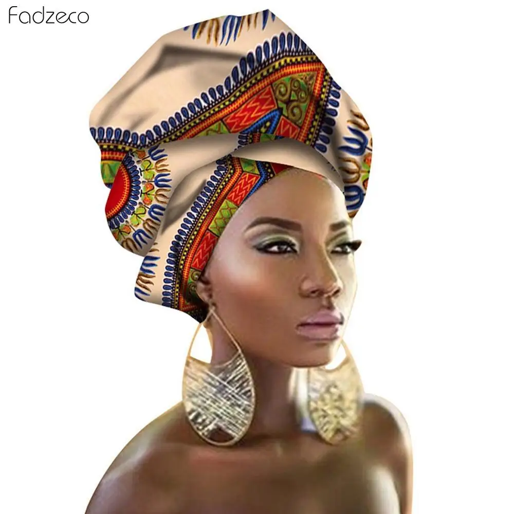 Fadzeco Dashiki Женская африканская повязка на голову традиционная Мода с принтом воска