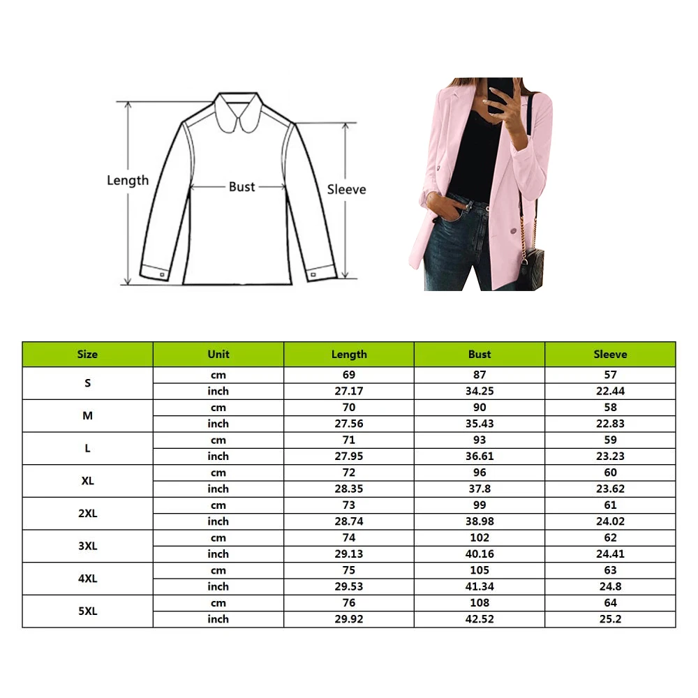HEFLASHOR модные однотонные женские блейзеры куртки с Winth карманами женские офисные повседневные Костюмы Пальто Feminino блейзеры верхняя одежда