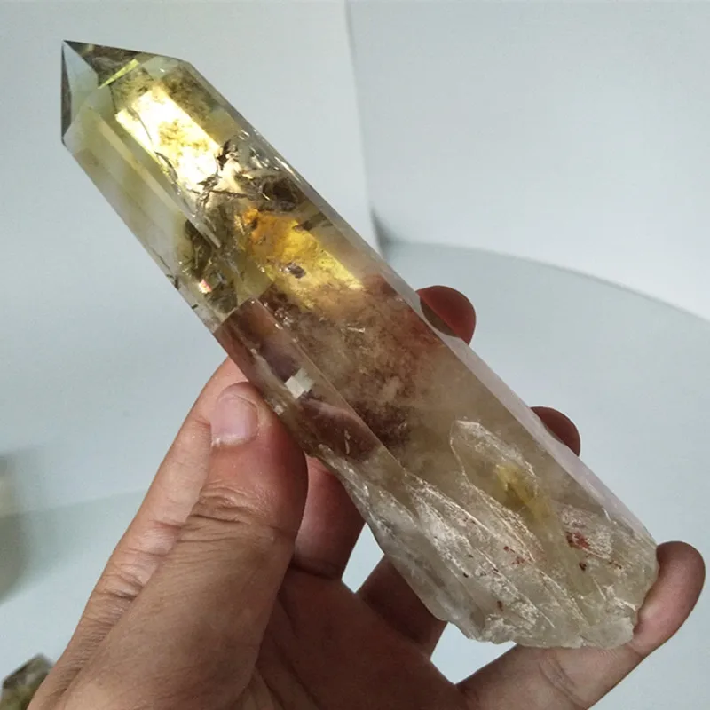 A28 226g 158mm Натуральный камень цитриновый Кристалл кристаллические палочки точка энергия чакры камни и заживляющие кристаллы - Цвет: A28 226g 158mm
