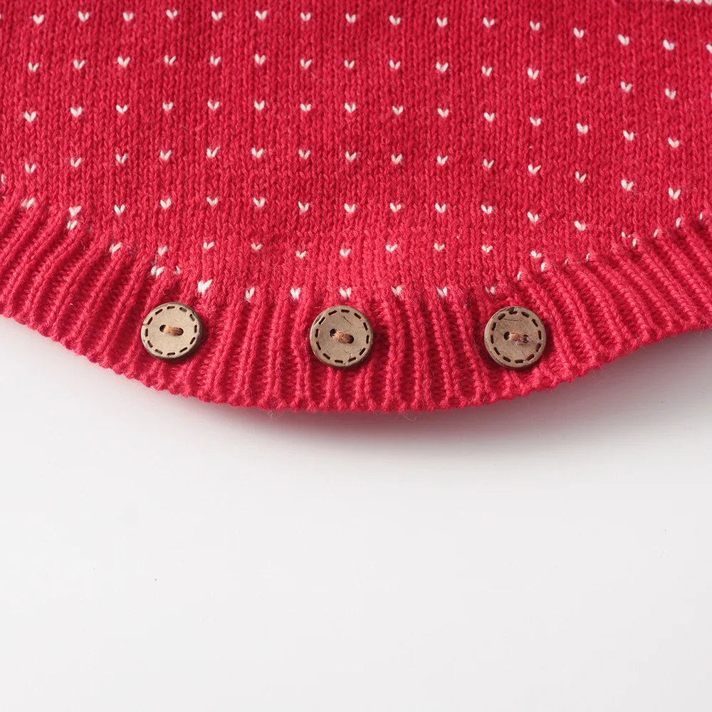 

2PCS WLG Girls Clothes Baby Boutique Outfits Fall Winter Red Black Brown Sweater and Romper Set Toddler Warm Casual Clothing Set