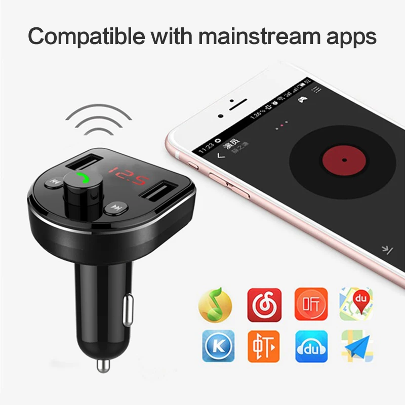 Автомобильный MP3-плеер с Bluetooth 4 8 А автомобильное зарядное устройство двумя
