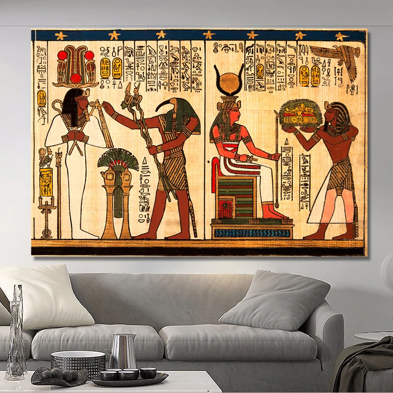 Ретро-классика с элементами египетской древней истории плакаты и принты