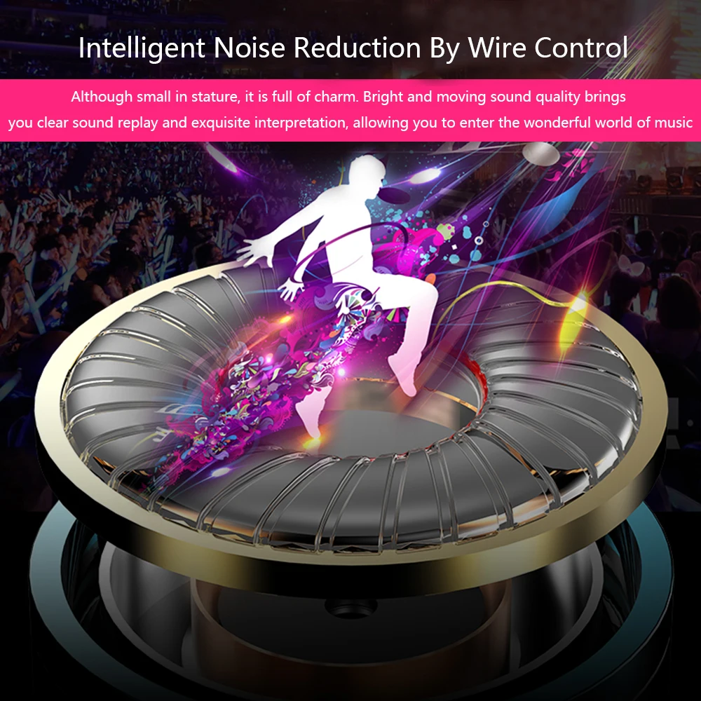 Спортивные наушники с проводом регулятор баса в ухо телефонов клавиша