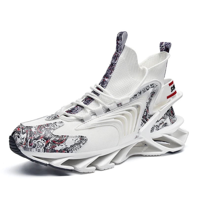 

High Top Damping Running Shoes Trend Men's Blade Sneakers Popcorn Original 2021 Quality Outdoor Platform Sport Shoes Chunky Shoe