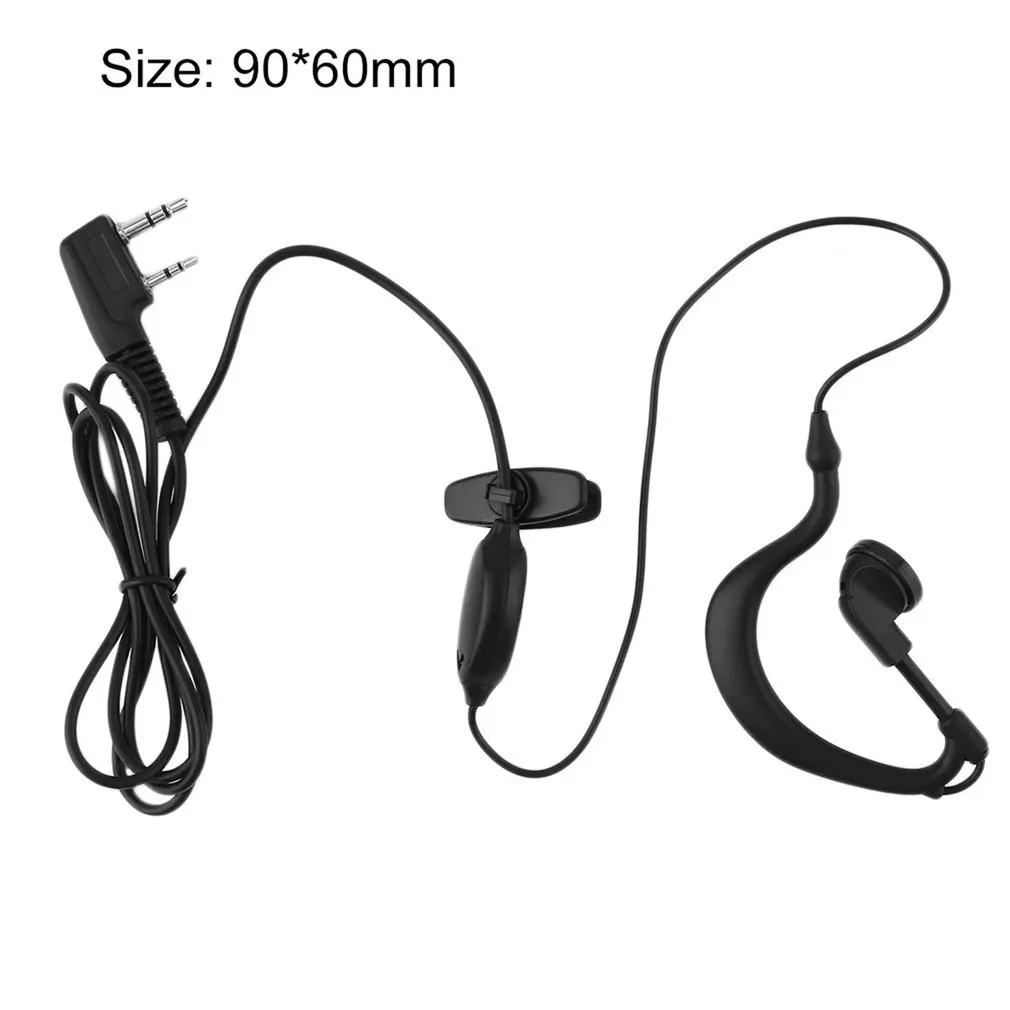 

NEW 2 Pin Mic Headset Earpiece Ear Hook Earphone for Baofeng Radio UV 5R 888s