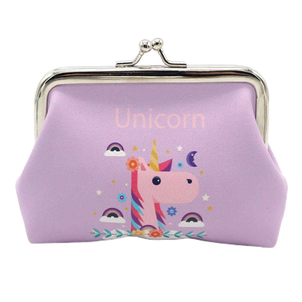 Женский мини-кошелек для мелочи с принтом единорога кошелек карт и USB-кабеля