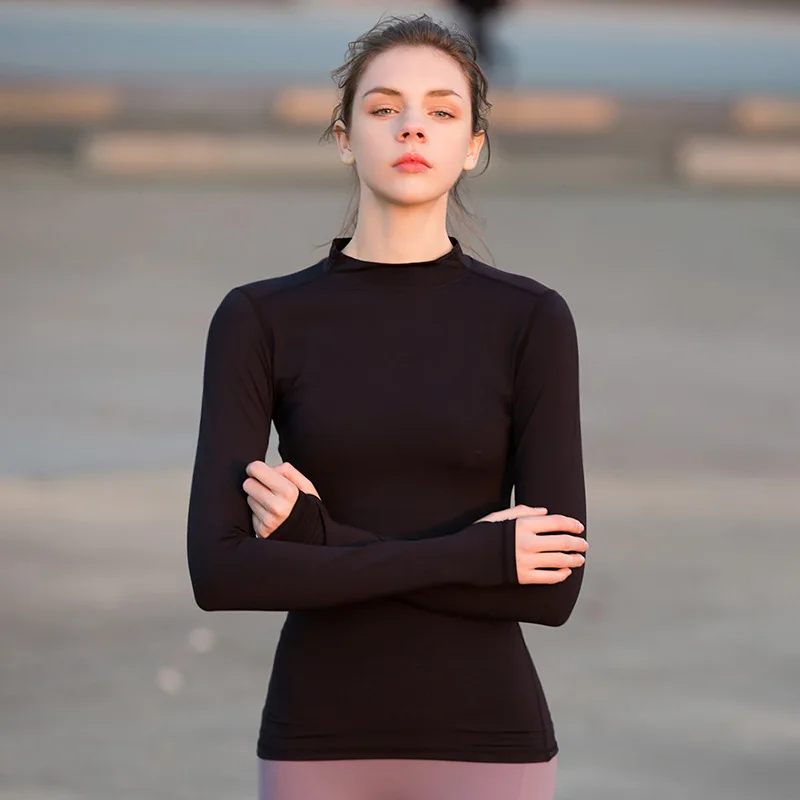 Осенью и зимой новая спортивная куртка для фитнеса йоги с длинными рукавами