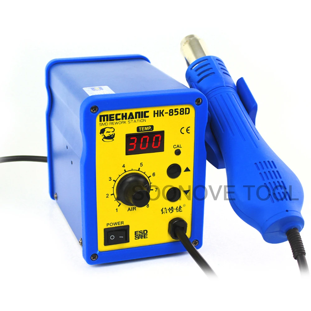 MECHANIC HK-858D 220V 650W Lead-Free Digital Display Hot Air Gun Soldering Station Anti-Static Heat Desoldering | Инструменты