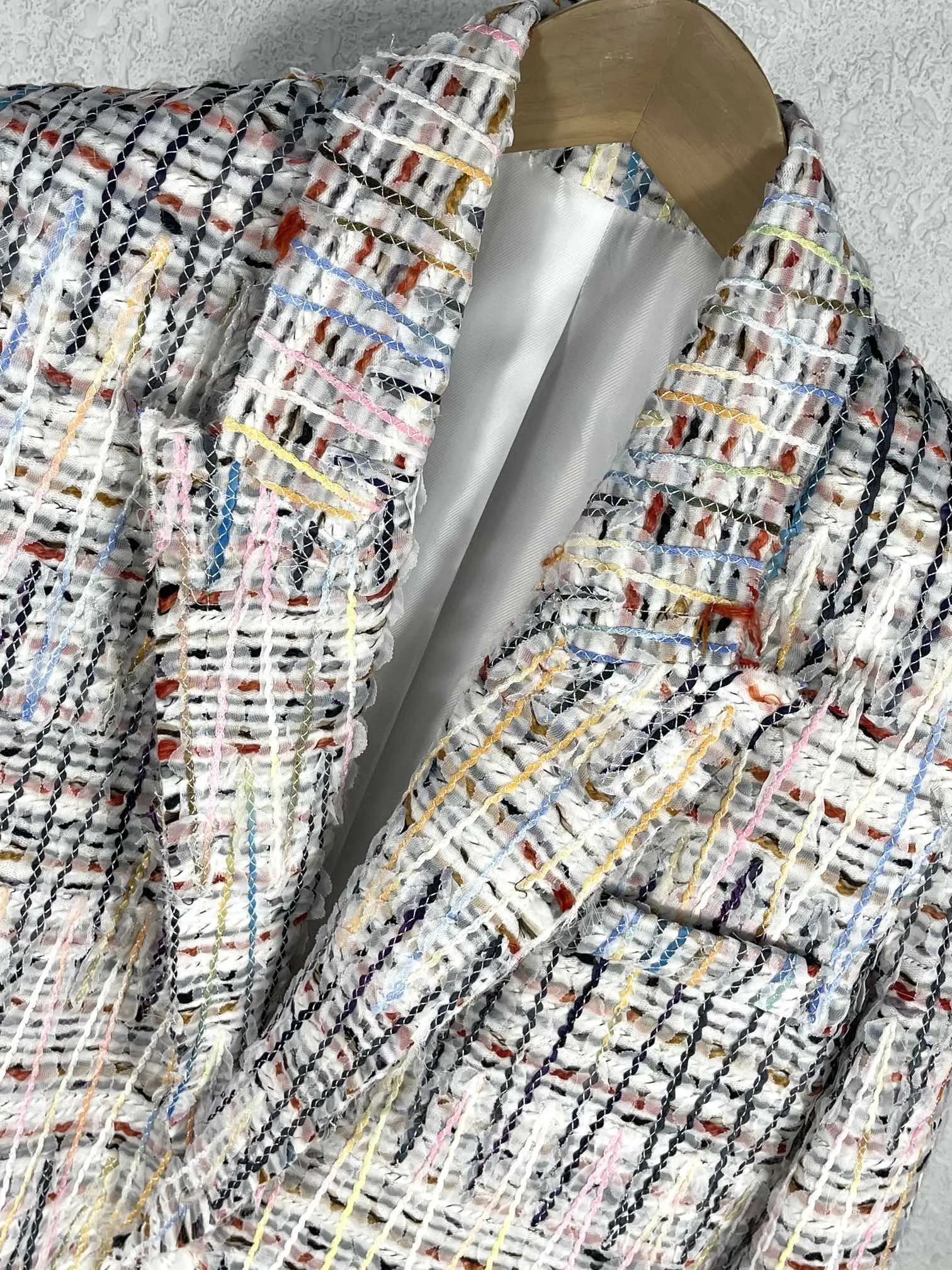 

2021SS Spring High Quality Women Fashion Tweed Jacket Coat For Ladies Clothes Outerwear 2 Color Ddxgz2
