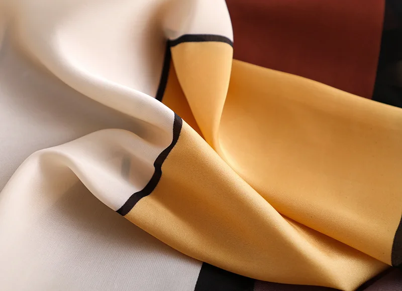 2020 New women's silk scarf fashion Color Block printed bandana lady square scarves soft bags SCARF shawl |