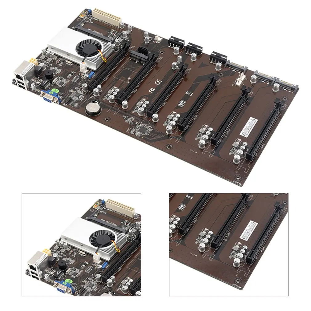 

D1800-BTC Mining Motherboard Integrated CPU Motherboard 6 Graphics Cards J1800 Industrial Card Mining Motherboard
