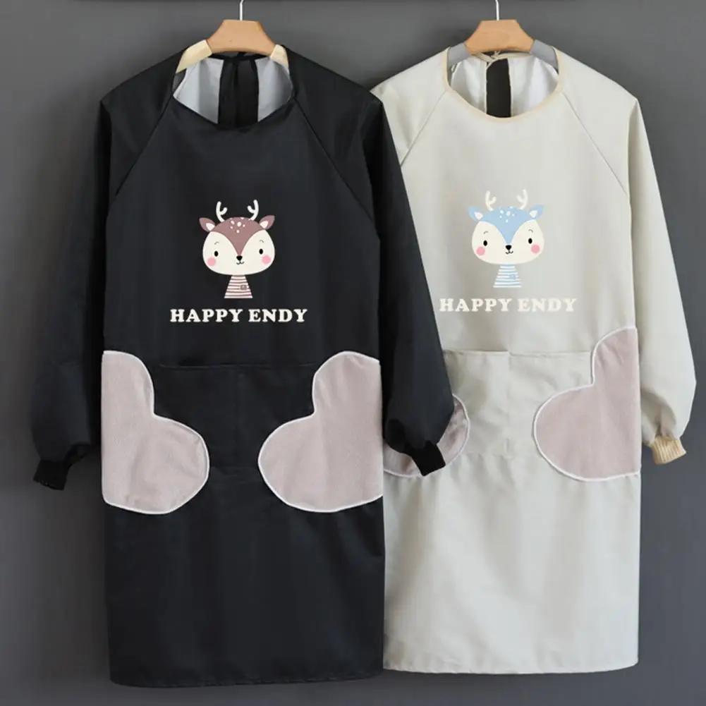 

Comfortable No Shrinkage Adjustable Straps Kitchen Apron for Cleaning