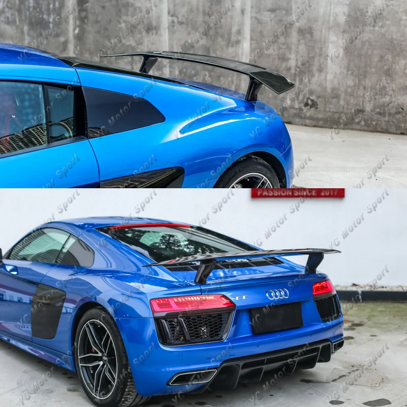 Углеродного волокна/FRP задний багажник загрузки крыла Спойлер для Audi R8 GT V8 V10 2017 2018