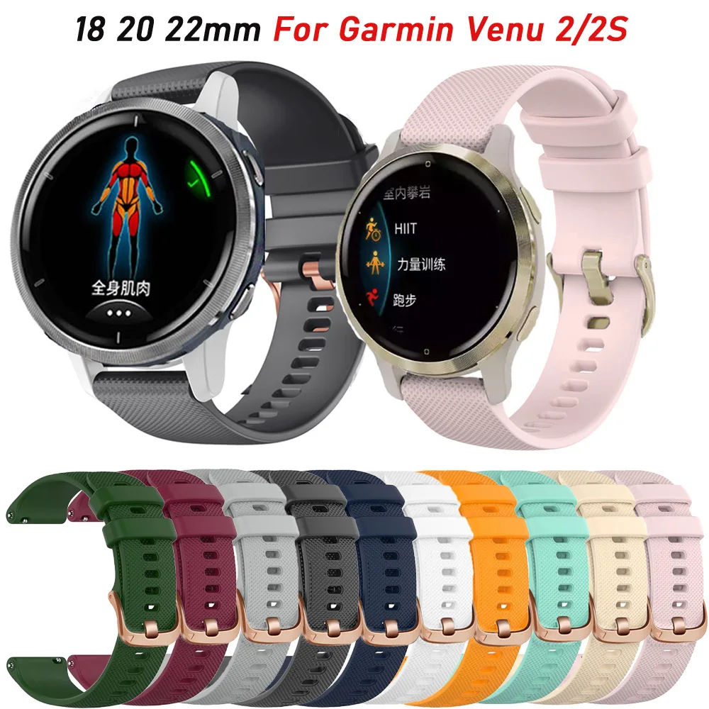 

Ремешок силиконовый для наручных часов Garmin шнур 2/2S, быстросъемный браслет, аксессуары для смарт-часов, 18 мм 20 мм 22 мм